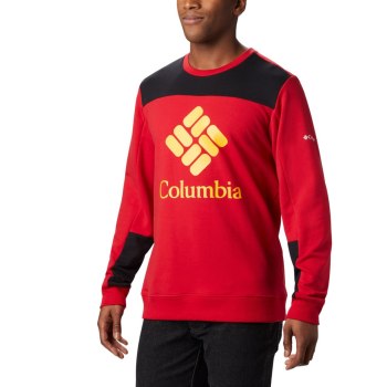 Columbia Muške Majice S Kapuljačom - Lodge Colorblock Crew Plave Crvene Crne | XOWA-45298